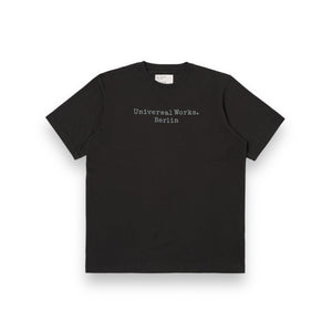 Universal Works Berlin Black UW Berlin Print Tee 30301BBS organic jersey