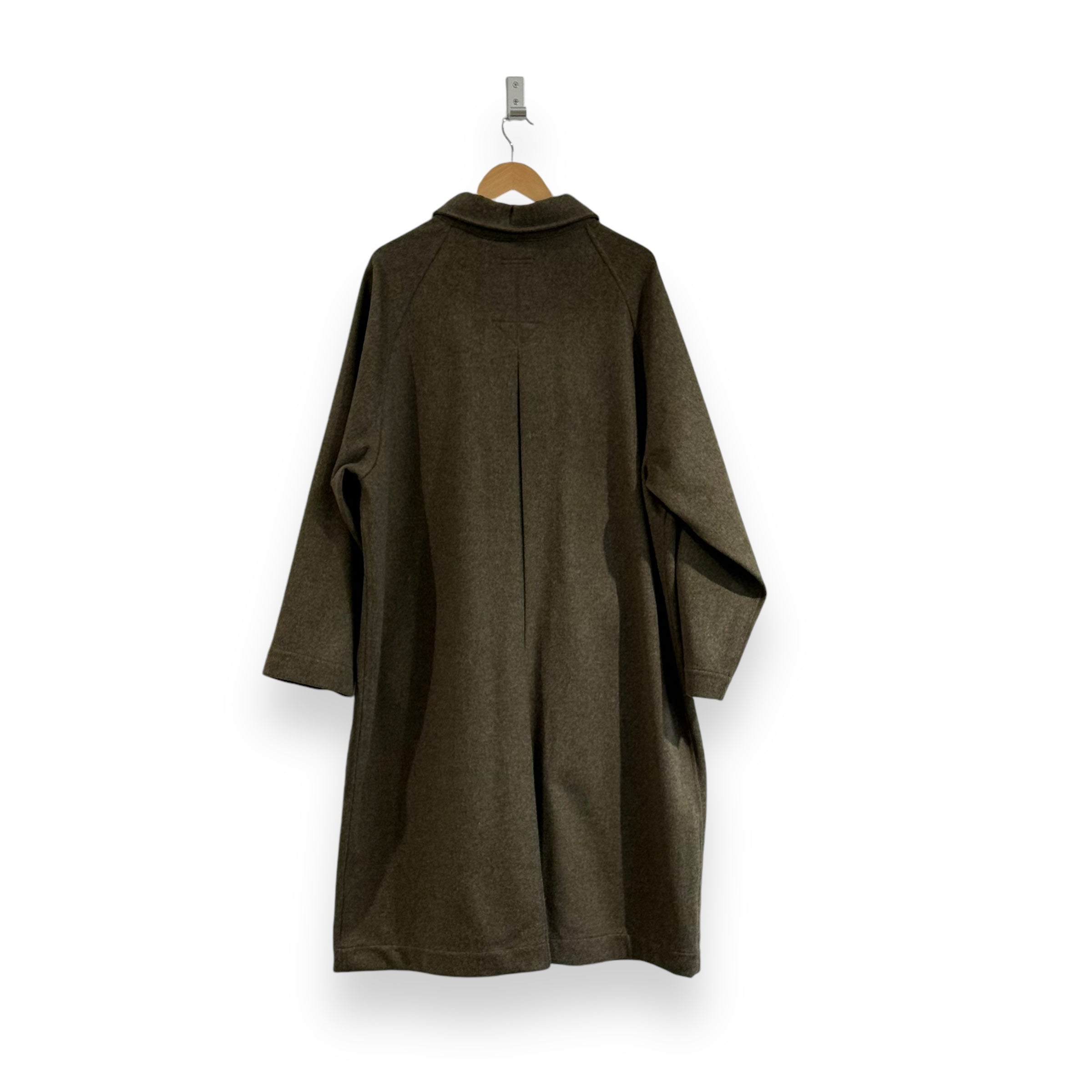 Frank Leder Wide Wool Coat military green