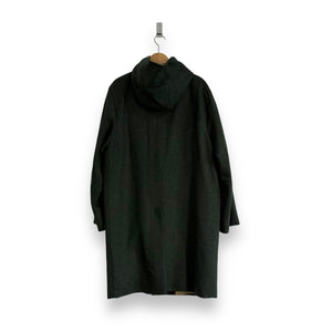 Frank Leder Wool Hooded Coat forest green