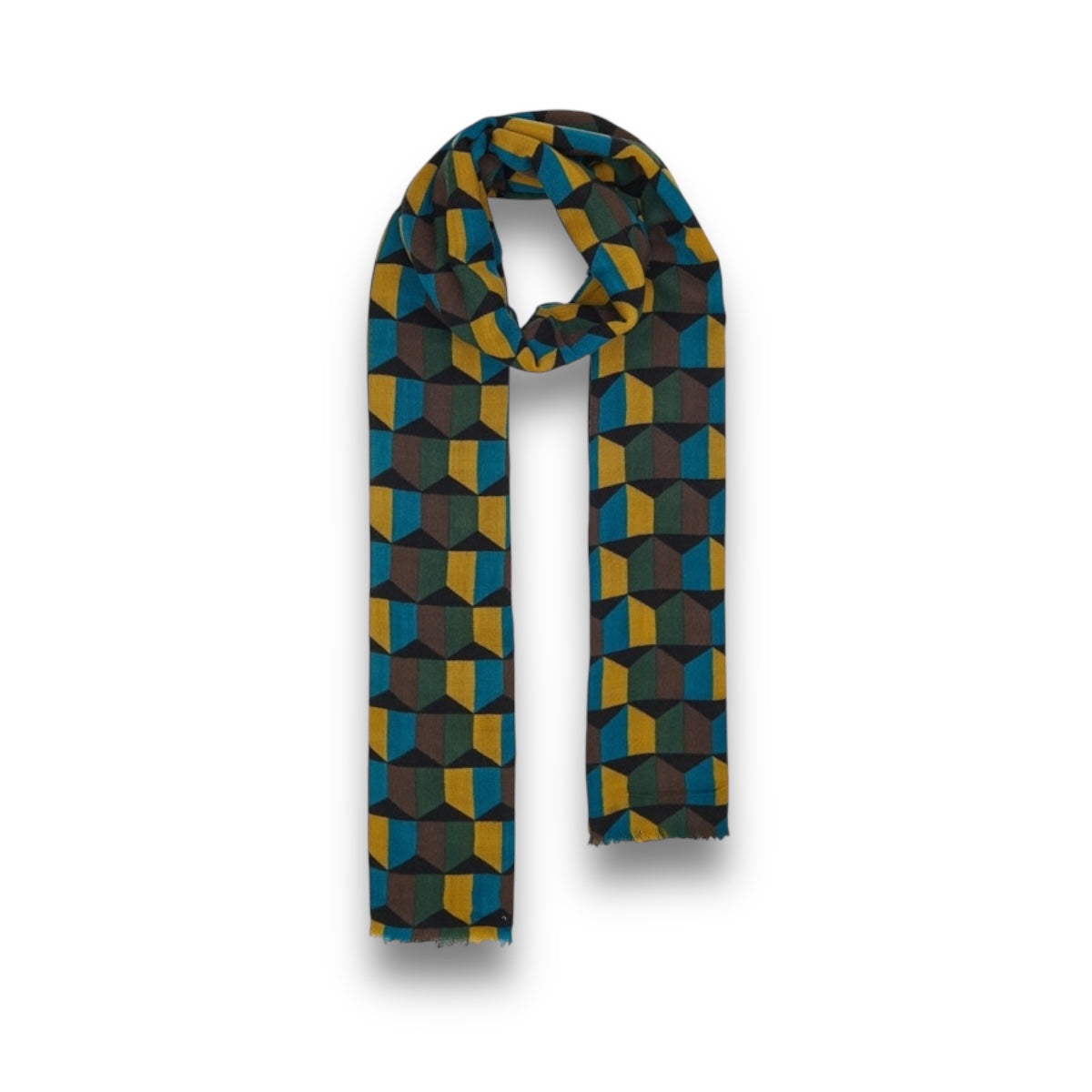 Lovat & Green Blanket Scarf Warhol mustard