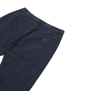 Universal Works Military Chino P3037 Linen Slub Weave navy