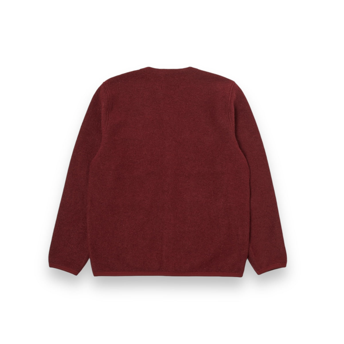 Universal Works Cardigan 31405 deep red wool fleece