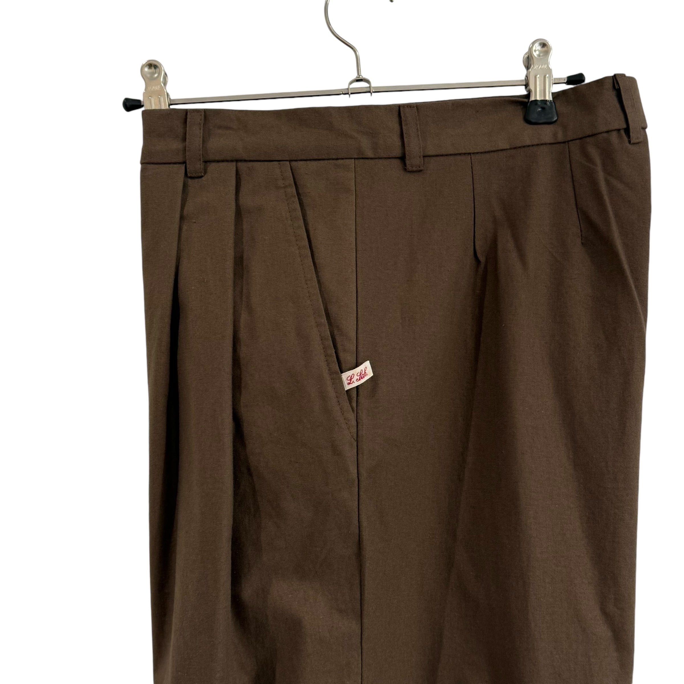 Frank Leder Dyed Vintage Bedsheet Trouser wolpertinger brown