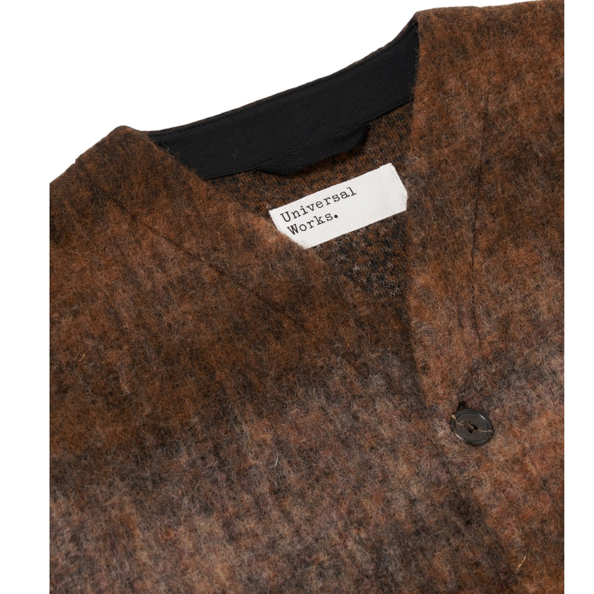 Universal Works Cardigan P31194 ombre fleece brown