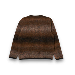 Universal Works Cardigan P31194 ombre fleece brown