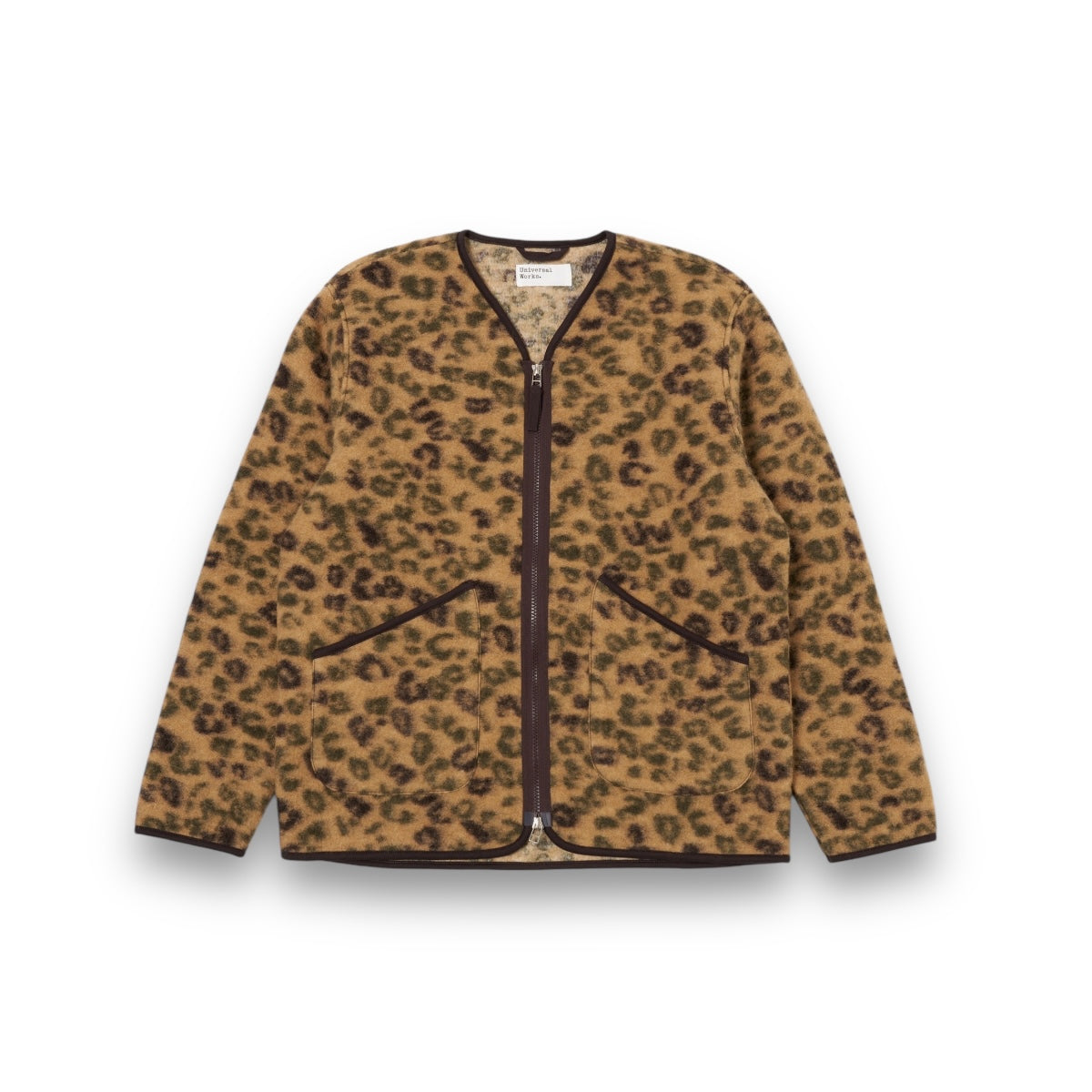 Universal Works Zip Liner Jacket P31200 leopard fleece camo